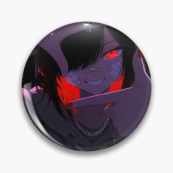 Item preview, Dark Anime Girl Framing Glowing Red Eye Portrait designed and sold by Sergii Davydenko.