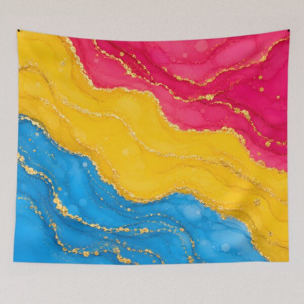 Item preview, Pansexual Marble - Pan Pride Flag Colors designed and sold by Travelslightly.