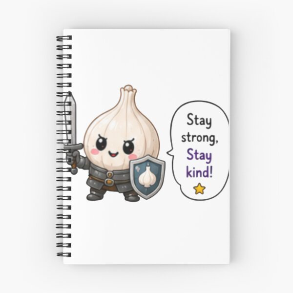 Item preview, Cute Brave Garlic Knight Stay Strong Stay Kind designed and sold by DailyDoodlesBySumbul.