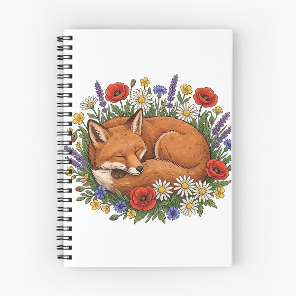 Item preview, Fox Sleeping in Bed of Wildflowers designed and sold by YNAMREG.