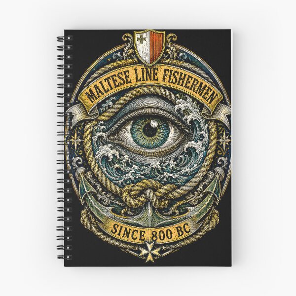 Item preview, Maltese Line Fishermen Since 800 BC Eye of Osiris Nautical Emblem designed and sold by RoyalOrderGallery.