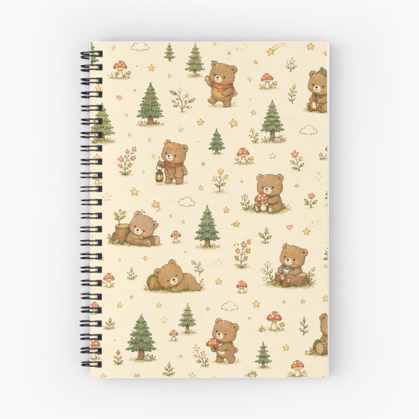 Item preview, Cute Teddy Bear Woodland Pattern | Kawaii Forest Bear Seamless Nursery Design designed and sold by Atum&Art.