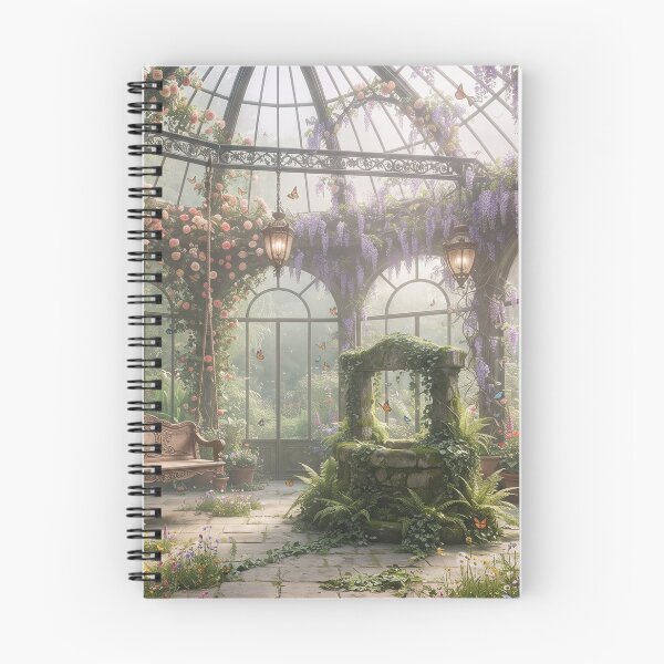 Item preview, Secret Rose Conservatory, Romantic Botanical Glasshouse Art designed and sold by BlareBlare.