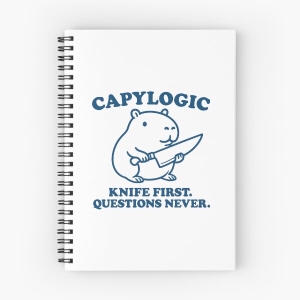 Item preview, Capylogic Capybara with Knife – Funny Memecore Design designed and sold by gunaone-design.