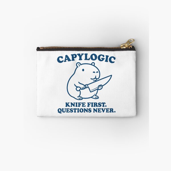 Item preview, Capylogic Capybara with Knife – Funny Memecore Design designed and sold by gunaone-design.