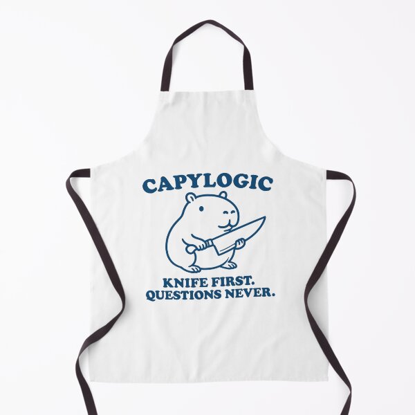 Item preview, Capylogic Capybara with Knife – Funny Memecore Design designed and sold by gunaone-design.