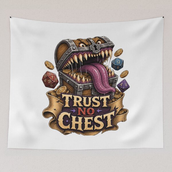 Item preview, Trust No Chest Monster Tabletop Gaming designed and sold by BartArtPhoto.