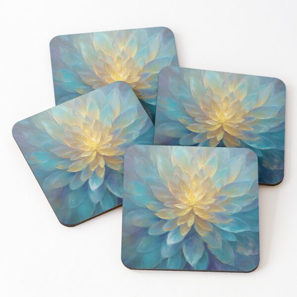 Item preview, Energy image of a blue lotus with a golden center designed and sold by monchie.