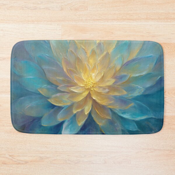 Item preview, Energy image of a blue lotus with a golden center designed and sold by monchie.