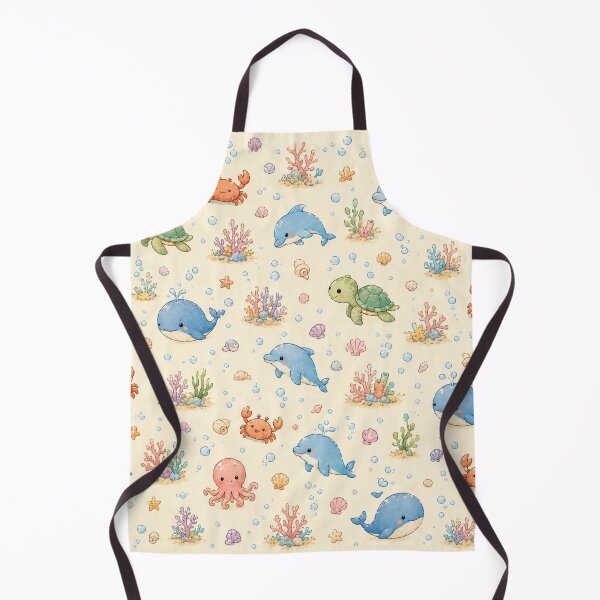 Item preview, Cute Ocean Friends Seamless Pattern | Kawaii Sea Animals Nursery Fabric & Baby Room Decor designed and sold by Atum&Art.