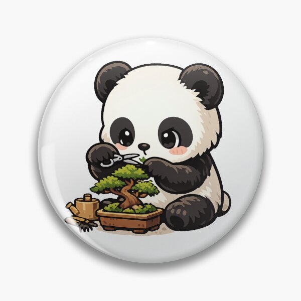 Item preview, Cute Panda Bonsai Gardener Sticker – Kawaii Japanese Zen Garden Vector Art designed and sold by kawaii animal store (in Japan).