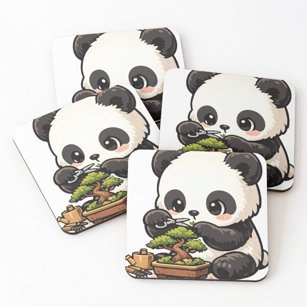 Item preview, Cute Panda Bonsai Gardener Sticker – Kawaii Japanese Zen Garden Vector Art designed and sold by kawaii animal store (in Japan).