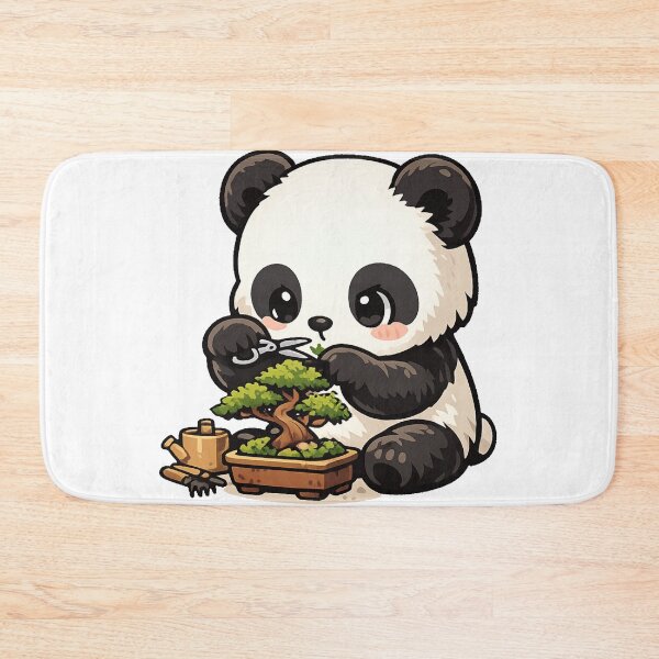 Item preview, Cute Panda Bonsai Gardener Sticker – Kawaii Japanese Zen Garden Vector Art designed and sold by kawaii animal store (in Japan).