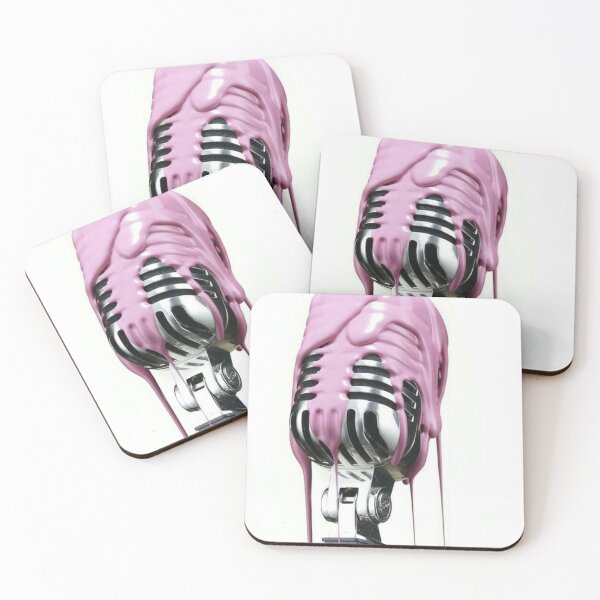 Item preview, Pink Melting Microphone Pop Art designed and sold by EatPrayLive.