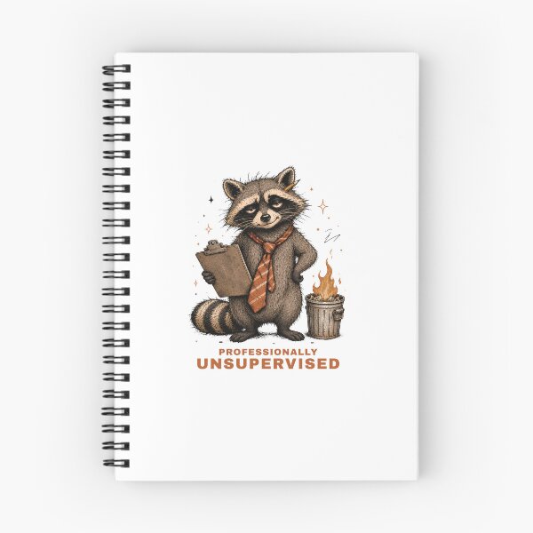 Item preview, Professionally Unsupervised – Funny Office Raccoon designed and sold by DonnaByPT.