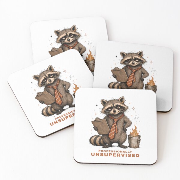 Item preview, Professionally Unsupervised – Funny Office Raccoon designed and sold by DonnaByPT.