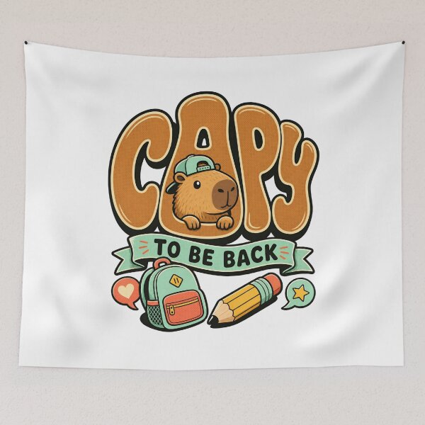 Item preview, Back to School Capybara: Capy to Be Back designed and sold by Fenay Designs.