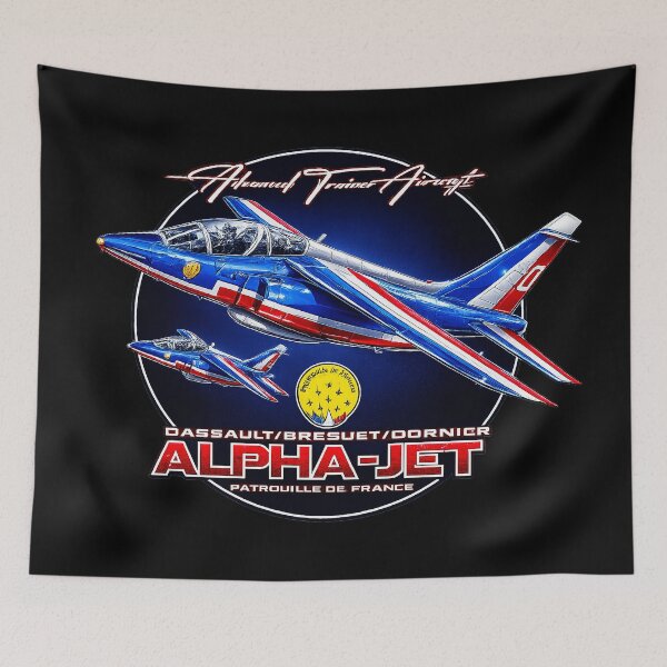 Item preview, Dassault Alpha Jet Patrouille de France | Advanced Trainer Aircraft Military Aviation Art designed and sold by Aerolovers.
