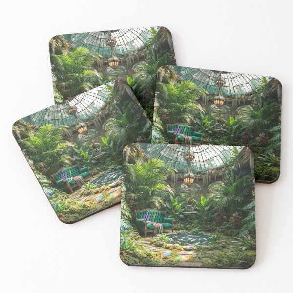 Item preview, Sunken Jungle Sanctuary, Lush Tropical Greenhouse Decor designed and sold by BlareBlare.