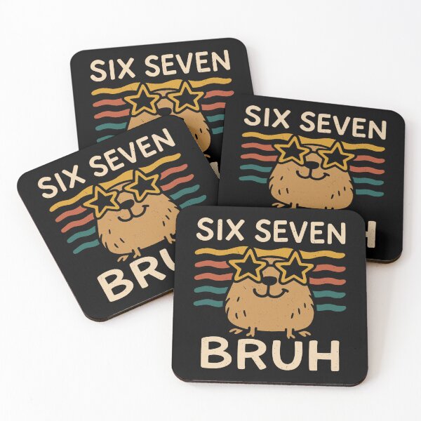 Item preview, Six Seven Bruh - Funny Capybara Gen Alpha Meme designed and sold by gunaone-design.