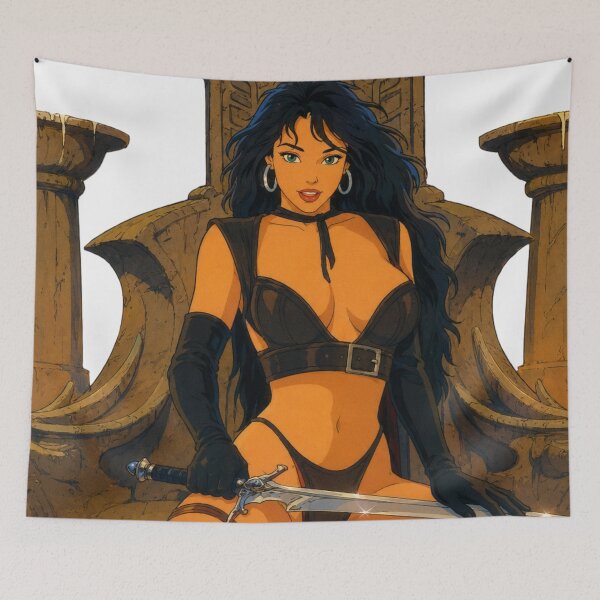 Item preview, Dark Fantasy Sword Queen Pin-Up | Classic Western Animation Inspired Fantasy Art designed and sold by  Hollow Moon Studios..