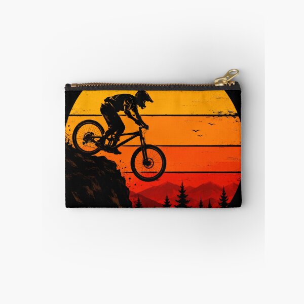 Item preview, Vintage Mountain Bike Sunset Wall Art | Downhill MTB Rider Silhouette | Mountain Biking Adventure Poster | Cyclist Gift designed and sold by AbstractAuraArt.