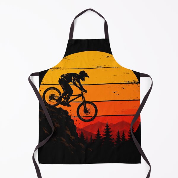 Item preview, Vintage Mountain Bike Sunset Wall Art | Downhill MTB Rider Silhouette | Mountain Biking Adventure Poster | Cyclist Gift designed and sold by AbstractAuraArt.