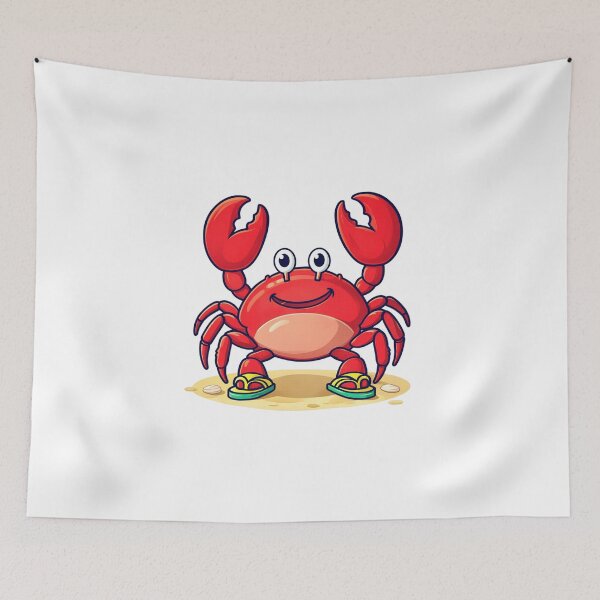 Item preview, Son of a Beach — Crab in Flip Flops Animal-pun Humor designed and sold by MOSIDRIP™.