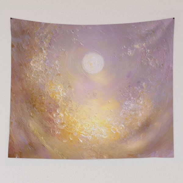 Item preview, Energy Image Dreamy Moon – Golden moon on a pastel purple background designed and sold by monchie.