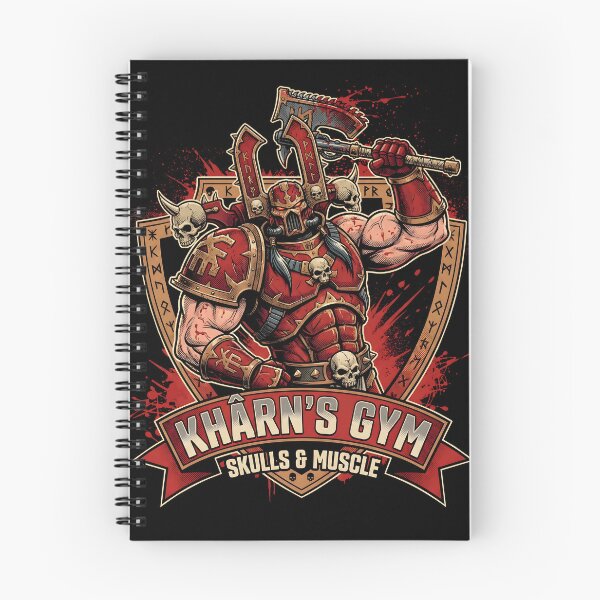 Item preview, Khârn's Gym – Skulls & Muscle | Khorne Fitness Parody designed and sold by BravenBold.