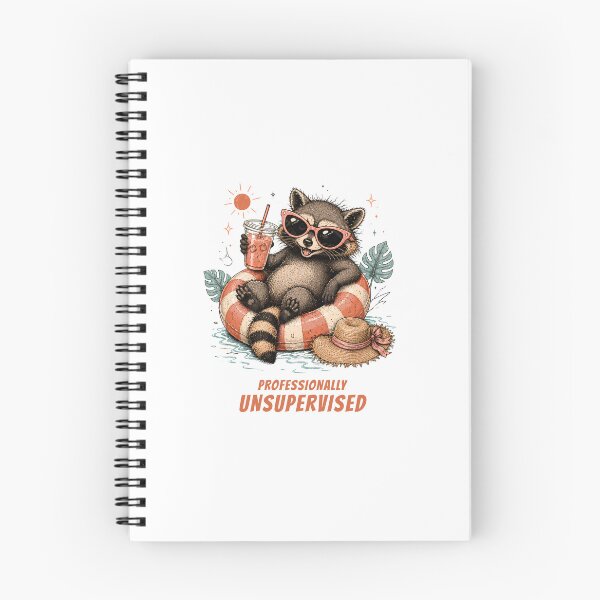 Item preview, Feral Girl Summer – Retro Pool Raccoon designed and sold by DonnaByPT.