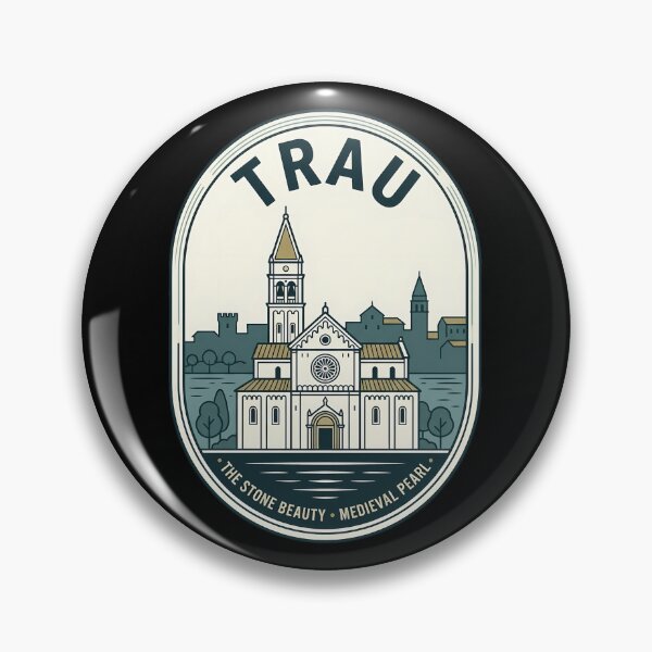 Item preview, Trogir Croatia Vintage Travel Emblem Medieval Architecture designed and sold by k3rstman1.