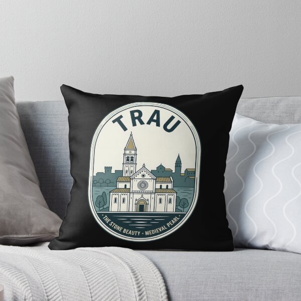 Item preview, Trogir Croatia Vintage Travel Emblem Medieval Architecture designed and sold by k3rstman1.