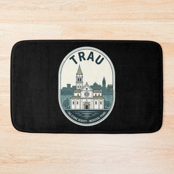 Item preview, Trogir Croatia Vintage Travel Emblem Medieval Architecture designed and sold by k3rstman1.