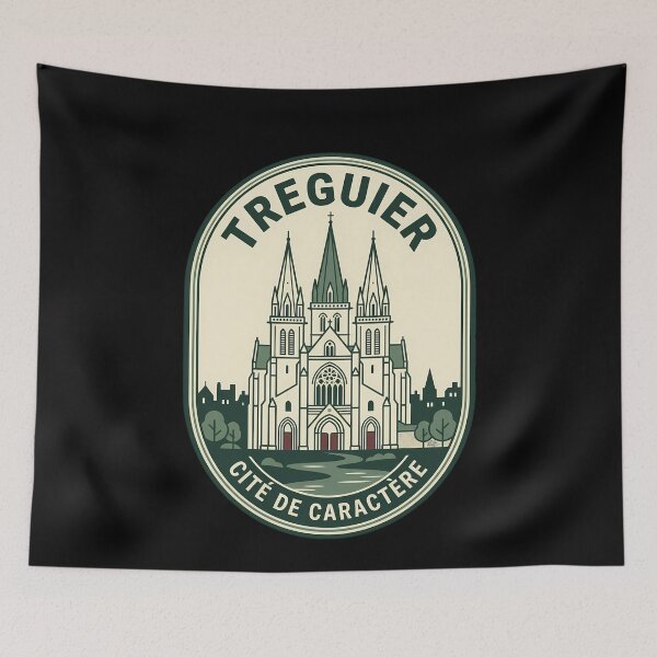 Item preview, Treguier France Vintage Travel Emblem Cathedral designed and sold by k3rstman1.