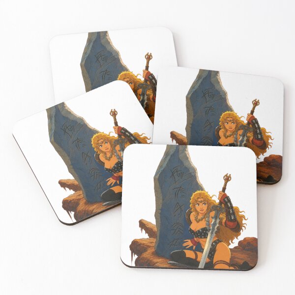 Item preview, Sword & Sorcery Warrior Pin-Up | Classic Western Animation Inspired Fantasy Art designed and sold by  Hollow Moon Studios..