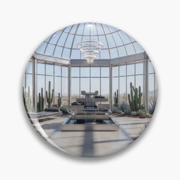 Item preview, Desert Solitude, Modern Oasis Cactus Conservatory Art designed and sold by BlareBlare.