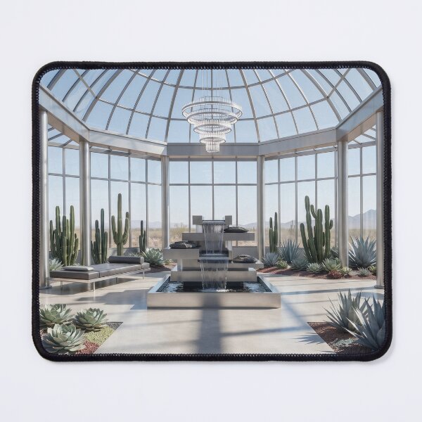 Item preview, Desert Solitude, Modern Oasis Cactus Conservatory Art designed and sold by BlareBlare.