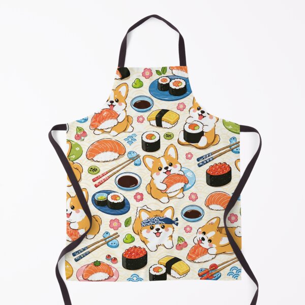 Item preview, Kawaii Corgi Sushi Seamless Pattern | Cute Japanese Food Wrapping Paper Design designed and sold by kawaii animal store (in Japan).