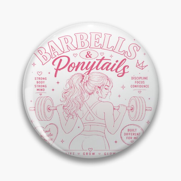 Item preview, Barbells and Ponytails Feminine Pink Fitness Line Art T-Shirt designed and sold by WORN.THOUGHTS.