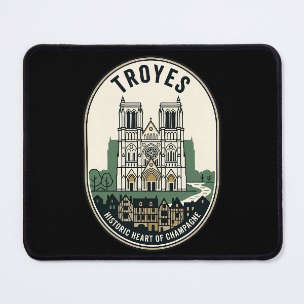 Item preview, Troyes France Vintage Travel Emblem Historic Architecture designed and sold by k3rstman1.