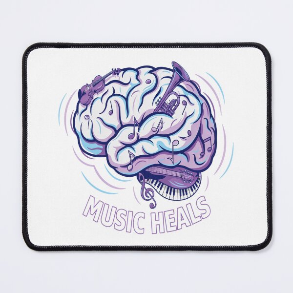 Item preview, Music Heals – Brain Instruments Music Therapy Design designed and sold by Midnight Veil Designs.