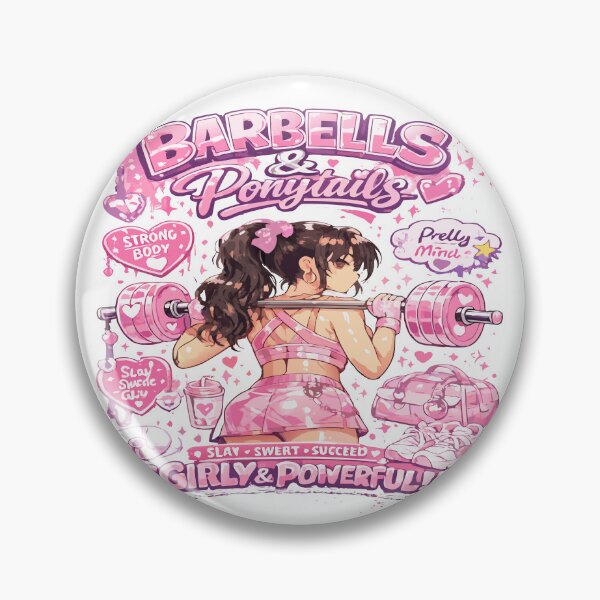 Item preview, Barbells and Ponytails Y2K Pink Gym Aesthetic T-Shirt designed and sold by WORN.THOUGHTS.