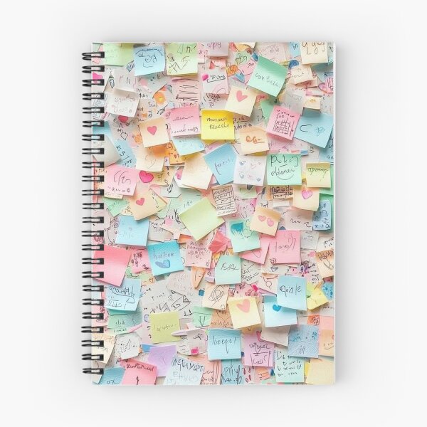 Item preview, Pastel Sticky Notes Pattern Collage designed and sold by EatPrayLive.