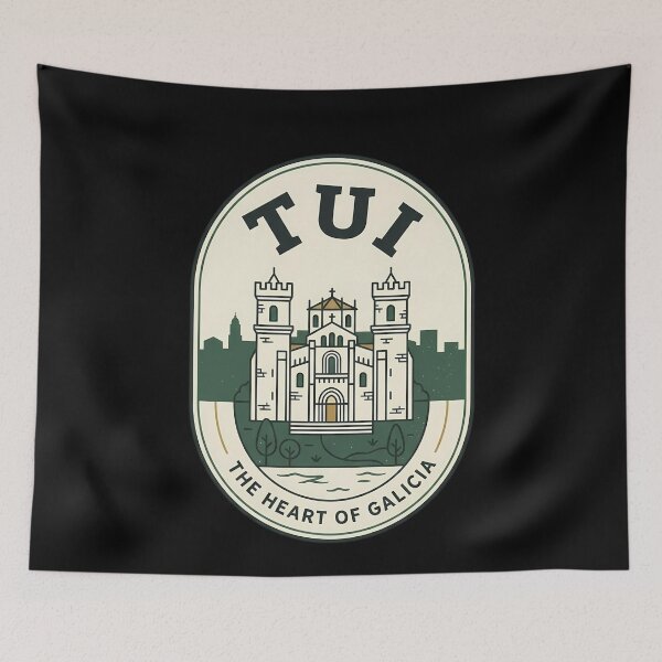 Item preview, Tui Cathedral Galicia Vintage Travel Emblem designed and sold by k3rstman1.