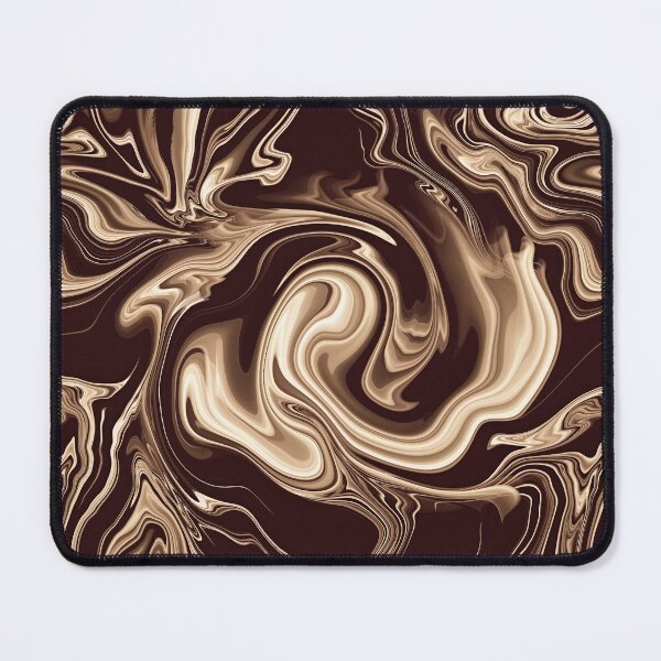 Item preview, Rich Chocolate Gold Liquid Marble Swirl Abstract Pattern designed and sold by CaramelCo.