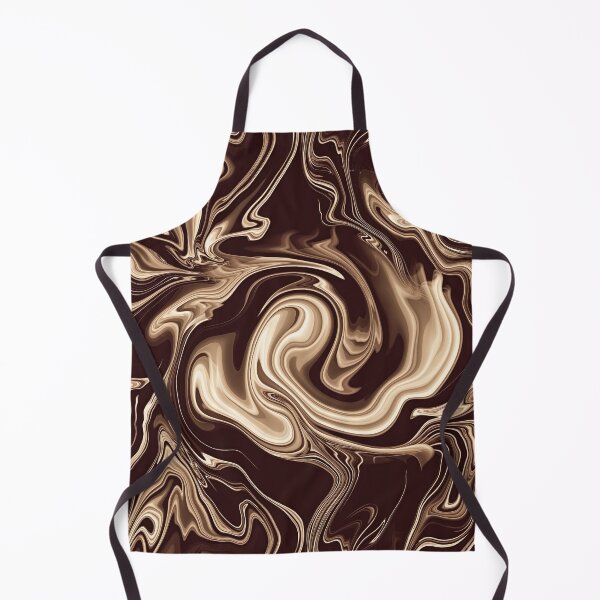 Item preview, Rich Chocolate Gold Liquid Marble Swirl Abstract Pattern designed and sold by CaramelCo.