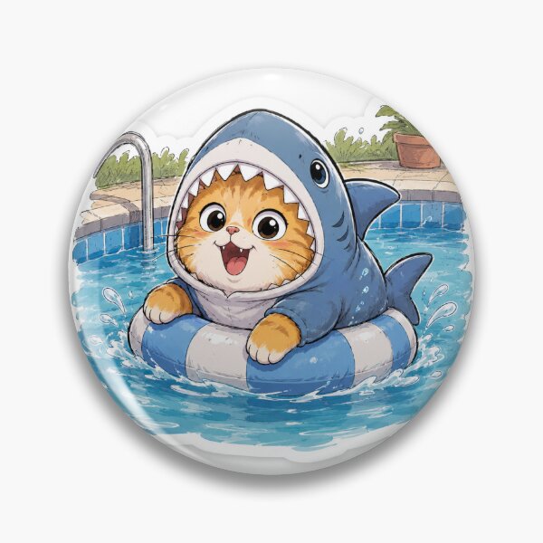 Item preview, Cat cosplaying as a shark designed and sold by Erni  Endah.