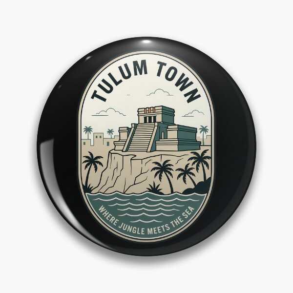 Item preview, Tulum Town Mexico Vintage Travel Emblem designed and sold by k3rstman1.