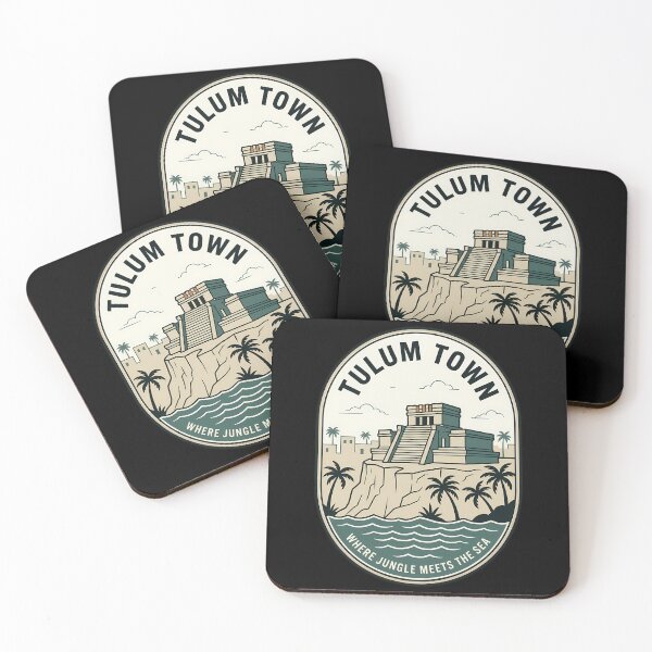 Item preview, Tulum Town Mexico Vintage Travel Emblem designed and sold by k3rstman1.